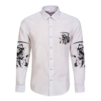 Did I Piss You Off Skull Reaper Long Sleeve Button Shirt - Wonder Print Shop