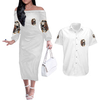 I Don't Have An Attitude Problem Couples Matching Off The Shoulder Long Sleeve Dress and Hawaiian Shirt - Wonder Print Shop