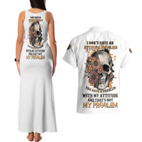 I Don't Have An Attitude Problem Couples Matching Tank Maxi Dress and Hawaiian Shirt - Wonder Print Shop