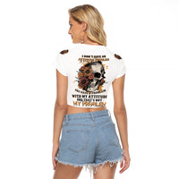 I Don't Have An Attitude Problem Raglan Cropped T Shirt - Wonder Print Shop