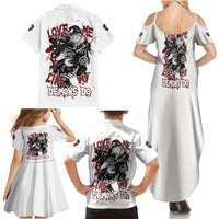 Love Me Like My Demons Do Skull Family Matching Summer Maxi Dress and Hawaiian Shirt - Wonder Print Shop