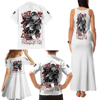 Love Me Like My Demons Do Skull Family Matching Tank Maxi Dress and Hawaiian Shirt - Wonder Print Shop
