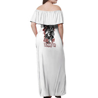 Love Me Like My Demons Do Skull Off Shoulder Maxi Dress - Wonder Print Shop