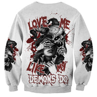 Love Me Like My Demons Do Skull Sweatshirt - Wonder Print Shop