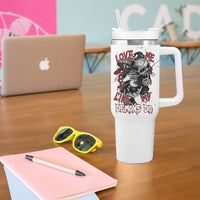 Love Me Like My Demons Do Skull Tumbler With Handle - Wonder Print Shop