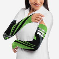 Custom Green Extreme Motocross Arm Sleeves Dirt Bike Rider Design - Wonder Print Shop