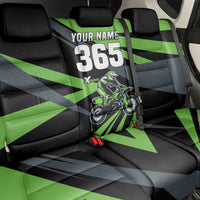 Custom Green Extreme Motocross Back Car Seat Cover Dirt Bike Rider Design - Wonder Print Shop