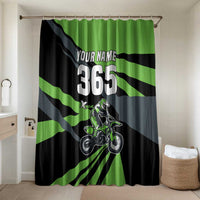 Custom Green Extreme Motocross Bathroom Set Dirt Bike Rider Design - Wonder Print Shop