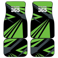 Custom Green Extreme Motocross Car Mats Dirt Bike Rider Design - Wonder Print Shop