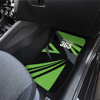 Custom Green Extreme Motocross Car Mats Dirt Bike Rider Design - Wonder Print Shop