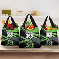 Custom Green Extreme Motocross Grocery Bag Dirt Bike Rider Design - Wonder Print Shop
