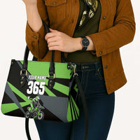 Custom Green Extreme Motocross Leather Bag Dirt Bike Rider Design - Wonder Print Shop
