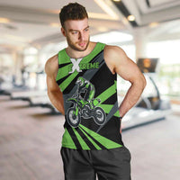 Custom Green Extreme Motocross Men Tank Top Dirt Bike Rider Design - Wonder Print Shop