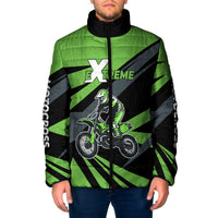 Custom Green Extreme Motocross Padded Jacket Dirt Bike Rider Design - Wonder Print Shop