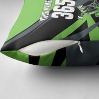 Custom Green Extreme Motocross Pillow Cover Dirt Bike Rider Design - Wonder Print Shop