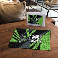 Custom Green Extreme Motocross Puzzle Dirt Bike Rider Design - Wonder Print Shop