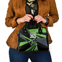 Custom Green Extreme Motocross Shoulder Handbag Dirt Bike Rider Design - Wonder Print Shop