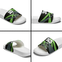 Custom Green Extreme Motocross Slide Sandals Dirt Bike Rider Design - Wonder Print Shop
