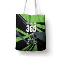 Custom Green Extreme Motocross Tote Bag Dirt Bike Rider Design - Wonder Print Shop
