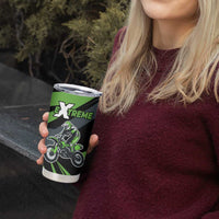 Custom Green Extreme Motocross Tumbler Cup Dirt Bike Rider Design - Wonder Print Shop