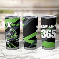 Custom Green Extreme Motocross Tumbler Cup Dirt Bike Rider Design - Wonder Print Shop