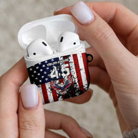 Custom American Flag Motocross AirPods Case with Eagle Graphic - Wonder Print Shop