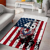 Custom American Flag Motocross Area Rug with Eagle Graphic - Wonder Print Shop