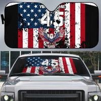 Custom American Flag Motocross Auto Sun Shade with Eagle Graphic - Wonder Print Shop