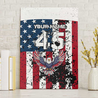 Custom American Flag Motocross Canvas Wall Art with Eagle Graphic - Wonder Print Shop