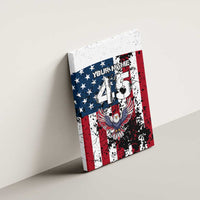 Custom American Flag Motocross Canvas Wall Art with Eagle Graphic - Wonder Print Shop