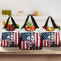 Custom American Flag Motocross Grocery Bag with Eagle Graphic - Wonder Print Shop
