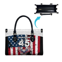 Custom American Flag Motocross Leather Bag with Eagle Graphic - Wonder Print Shop