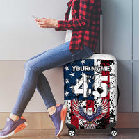 Custom American Flag Motocross Luggage Cover with Eagle Graphic - Wonder Print Shop