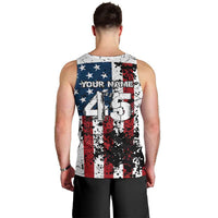 Custom American Flag Motocross Men Tank Top with Eagle Graphic - Wonder Print Shop