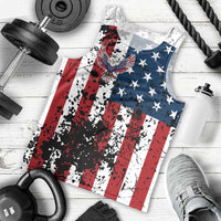 Custom American Flag Motocross Men Tank Top with Eagle Graphic - Wonder Print Shop