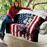 Custom American Flag Motocross Quilt with Eagle Graphic - Wonder Print Shop