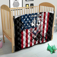 Custom American Flag Motocross Quilt with Eagle Graphic - Wonder Print Shop