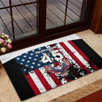 Custom American Flag Motocross Rubber Doormat with Eagle Graphic - Wonder Print Shop