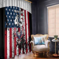 Custom American Flag Motocross Window Curtain with Eagle Graphic - Wonder Print Shop