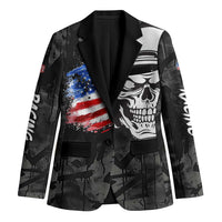 Custom American Flag Skull Motocross Blazer - Wonder Print Shop