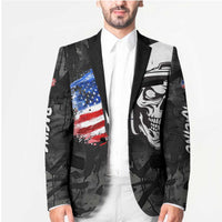 Custom American Flag Skull Motocross Blazer - Wonder Print Shop