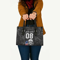 Custom American Flag Skull Motocross Leather Bag - Wonder Print Shop