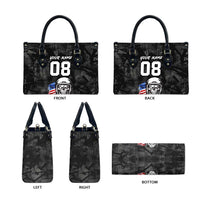 Custom American Flag Skull Motocross Leather Bag - Wonder Print Shop