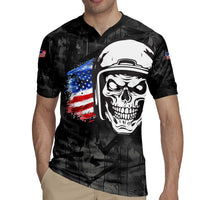 Custom American Flag Skull Motocross Rugby Jersey - Wonder Print Shop