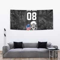 Custom American Flag Skull Motocross Tapestry - Wonder Print Shop