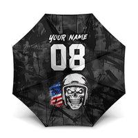 Custom American Flag Skull Motocross Umbrella - Wonder Print Shop