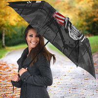 Custom American Flag Skull Motocross Umbrella - Wonder Print Shop