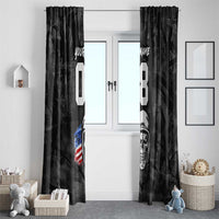 Custom American Flag Skull Motocross Window Curtain - Wonder Print Shop