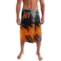Custom MotoX Eagle Strike Motocross Lavalava with Rider Silhouette and Orange Grunge Design - Wonder Print Shop