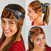 Custom MotoX Eagle Strike Motocross Neck Gaiter with Rider Silhouette and Orange Grunge Design - Wonder Print Shop